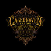 Caged Raven Tattoo Logo